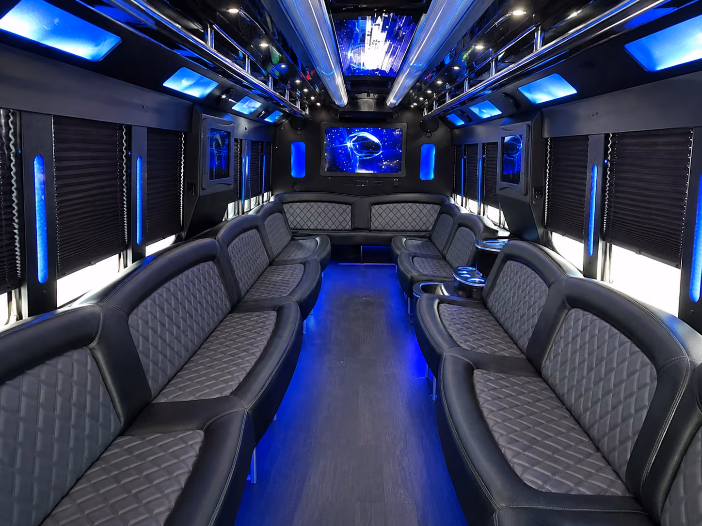 Montgomery Concert & Music Festival Transportation party bus interior