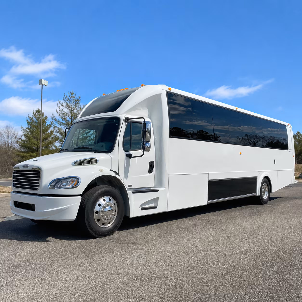 Montgomery Private Event Transportation party bus exterior