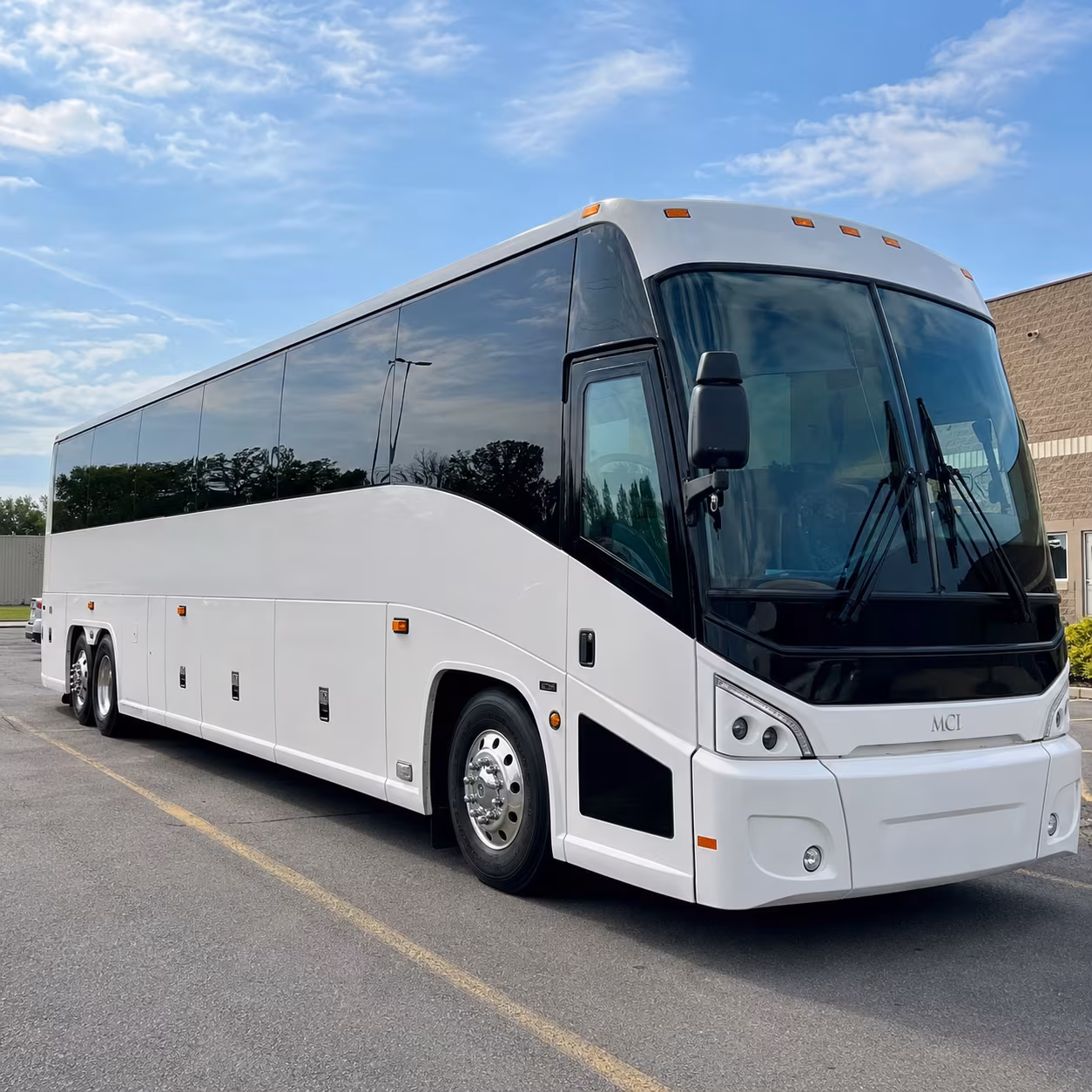 Montgomery School Event Transportation party bus exterior