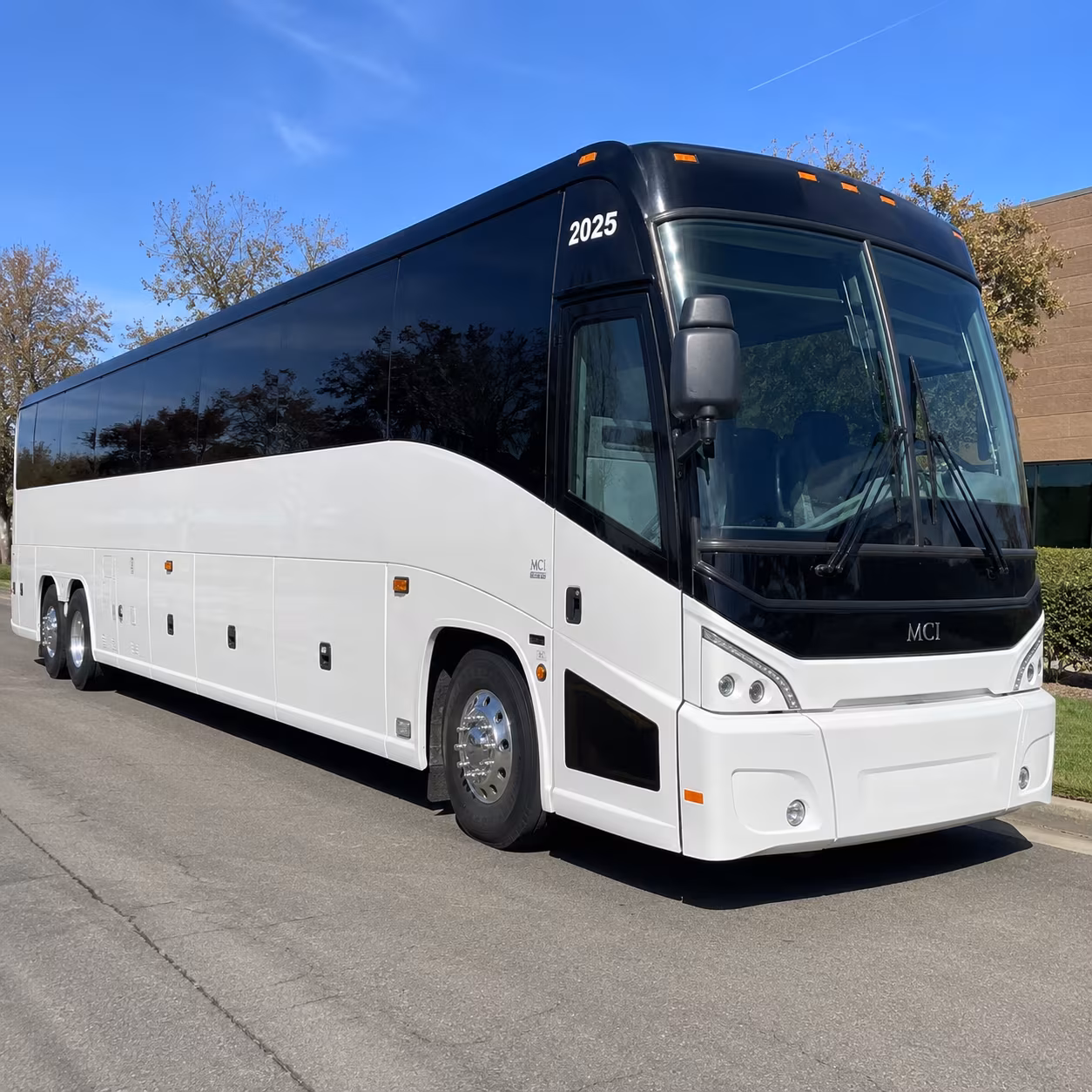 Montgomery School Event Transportation party bus exterior