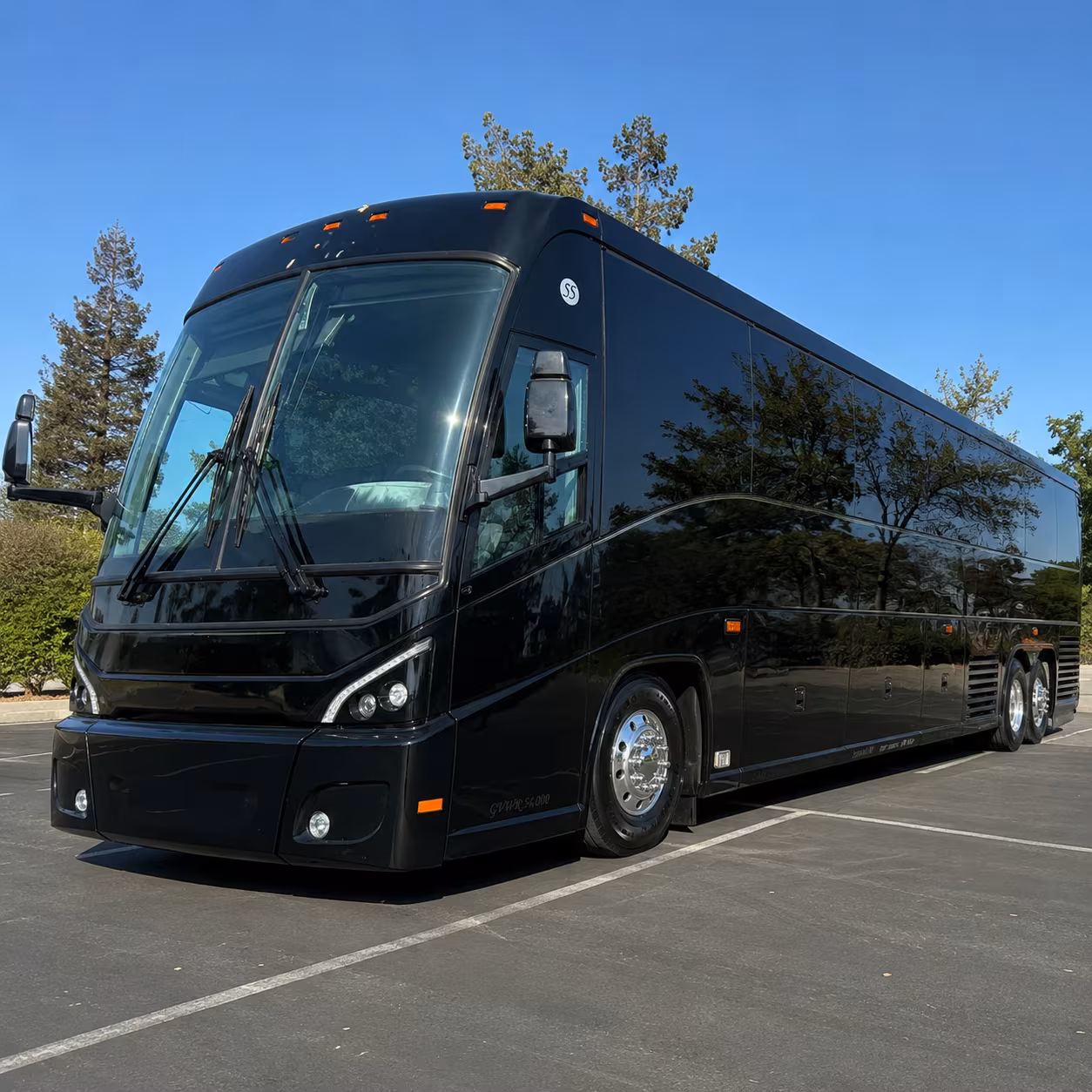 Montgomery School Event Transportation party bus exterior