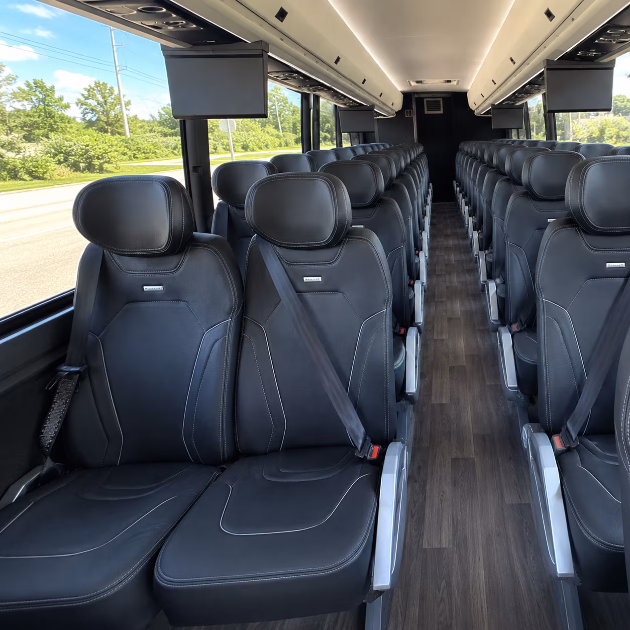 Montgomery School Event Transportation party bus exterior