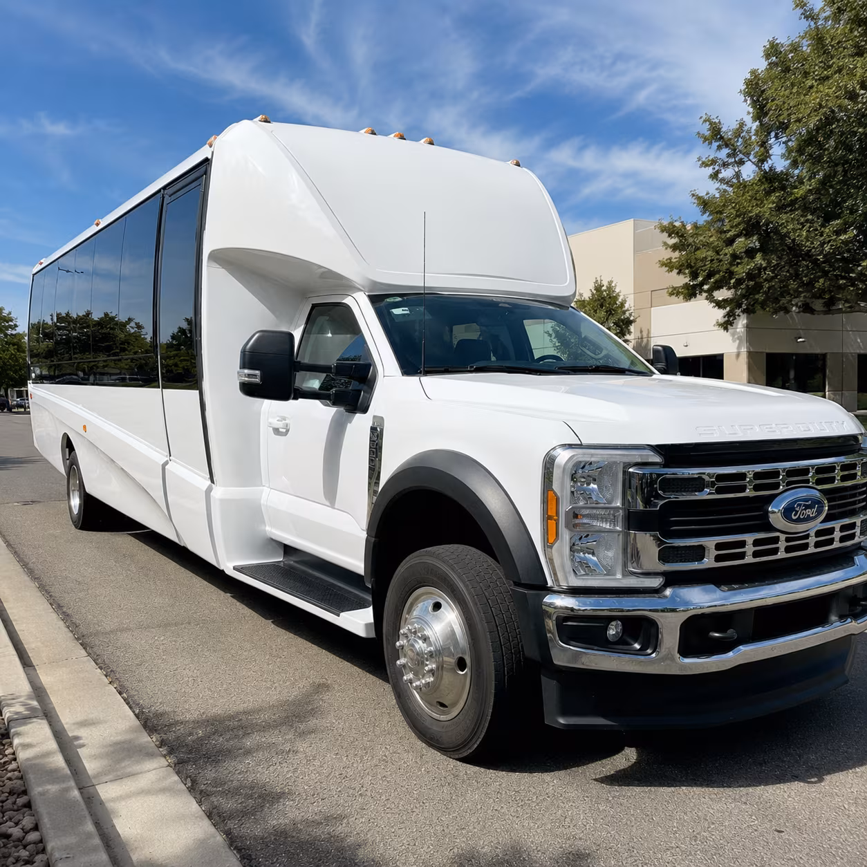 Montgomery School Event Transportation party bus exterior