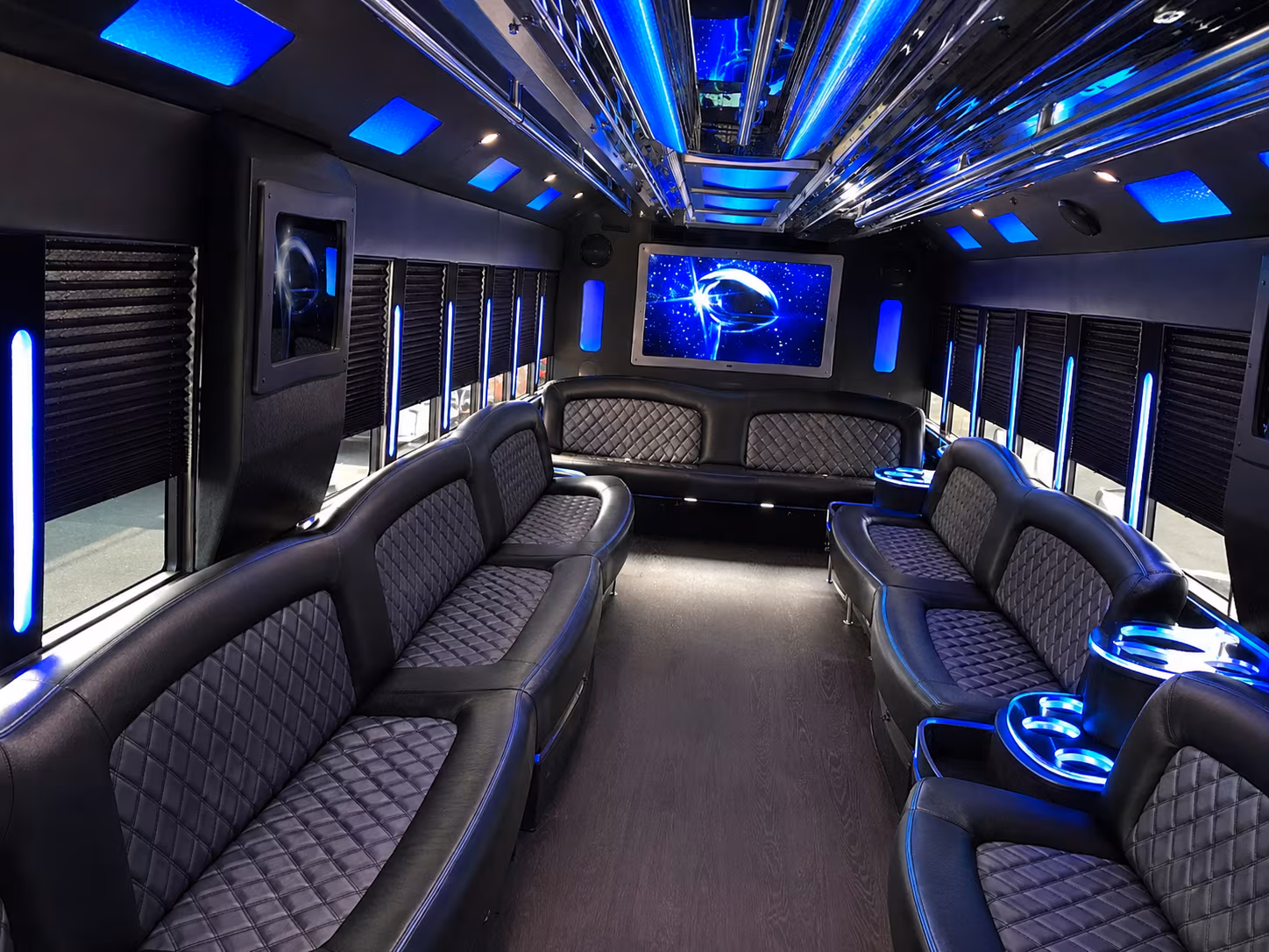 Montgomery Wedding Transportation party bus exterior