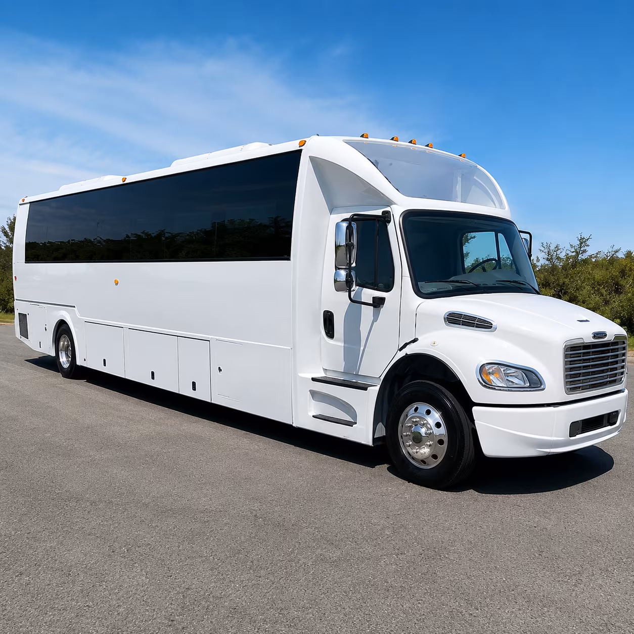 Montgomery Wedding Transportation party bus exterior