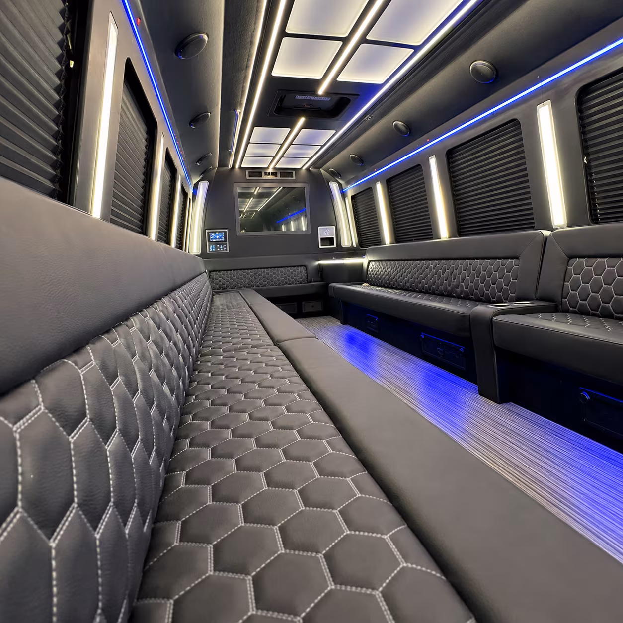 Montgomery Wedding Transportation onboard seating