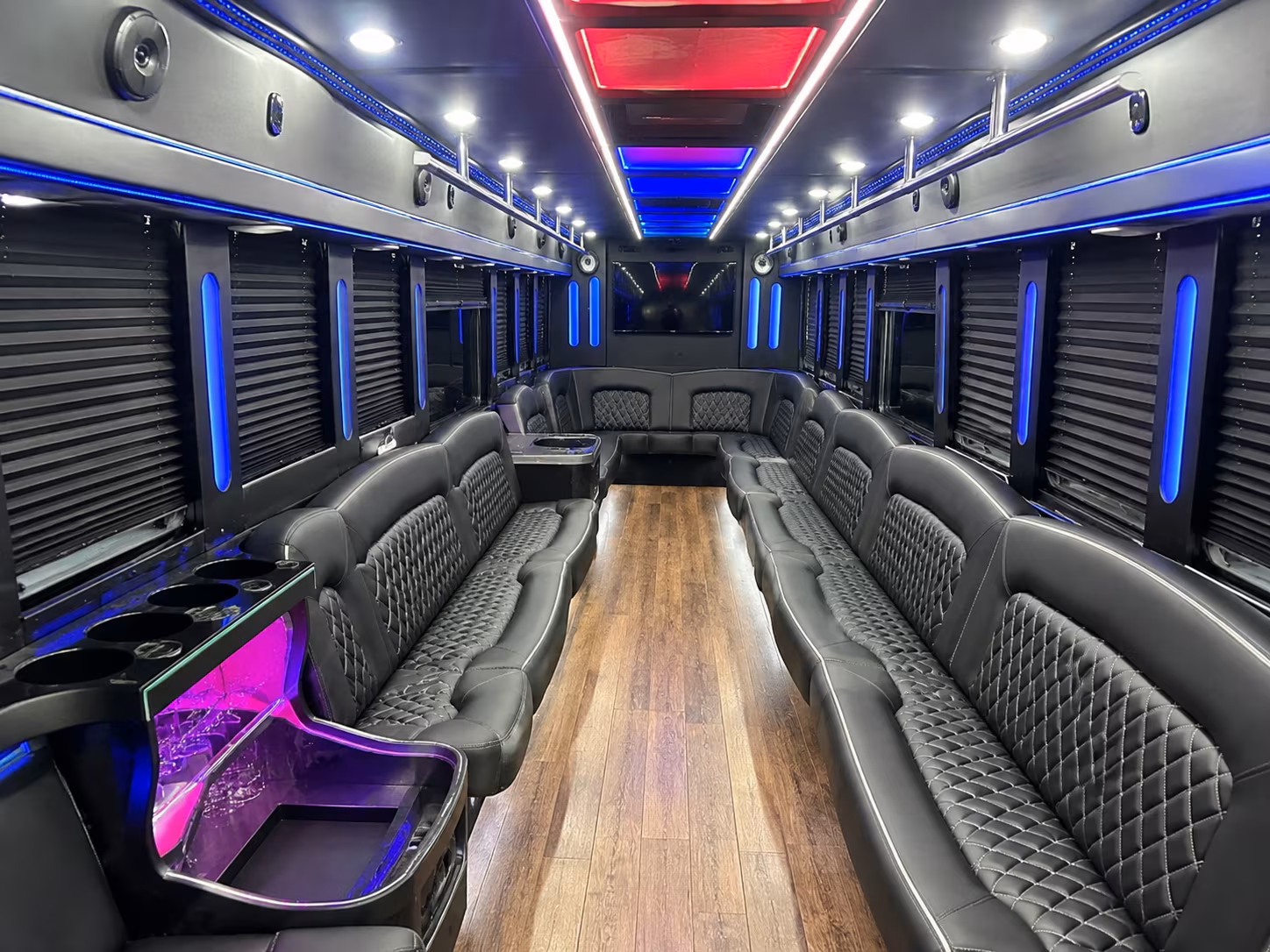 Montgomery Wedding Transportation party bus exterior