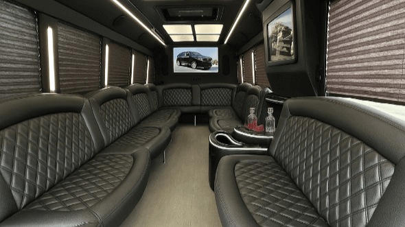 18 passenger party bus interior