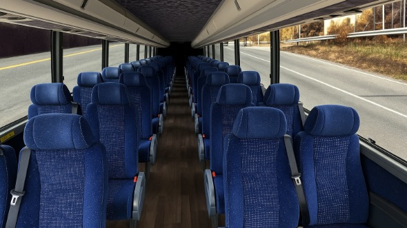 Interior of Charter Bus Company Montgomery's 25 Passenger Mini Bus in Montgomery
