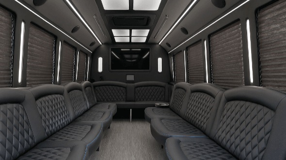Interior of Charter Bus Company Dothan's 28 Passenger Party Bus in Dothan