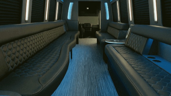 Interior of Charter Bus Company Atlanta's 30 Passenger Party Bus in Atlanta