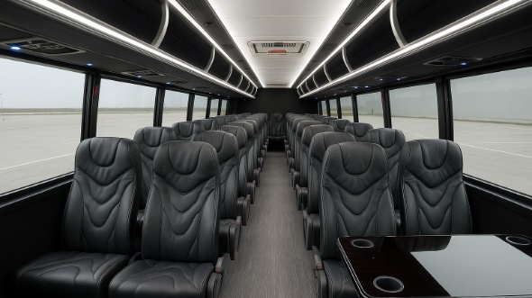 Interior of Charter Bus Company Montgomery's 35 Passenger Mini Bus in Montgomery