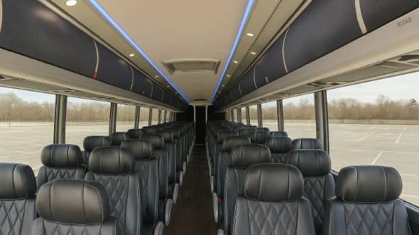 Interior of Charter Bus Company Montgomery's 44 Passenger Charter Bus in Montgomery