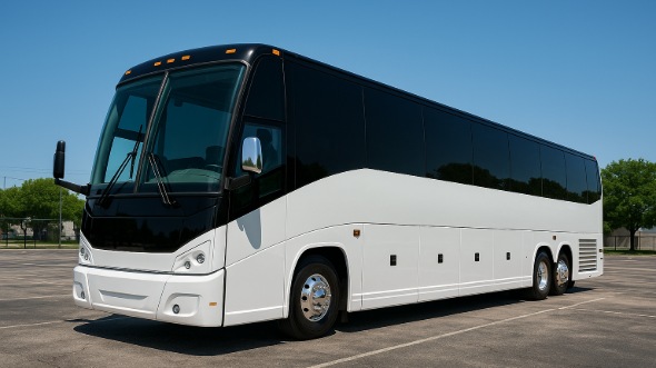 Exterior of Charter Bus Company Montgomery's 45 Passenger Charter Bus in Montgomery