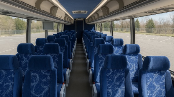 Interior of Charter Bus Company Montgomery's 48 Passenger Charter Bus in Montgomery