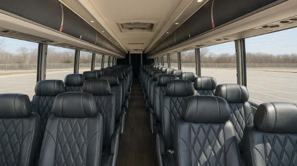 Interior of Charter Bus Company Montgomery's 54 Passenger Charter Bus in Montgomery
