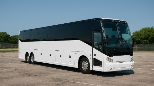 Exterior of Charter Bus Company Montgomery's 54 Passenger Charter Bus in Montgomery