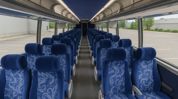 Interior of Charter Bus Company Montgomery's 56 Passenger Charter Bus in Montgomery