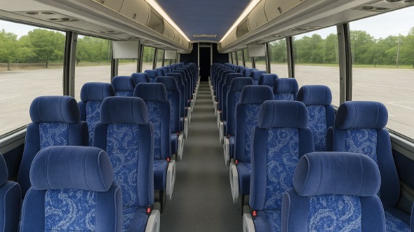 Interior of Charter Bus Company Montgomery's ADA Charter Bus in Montgomery