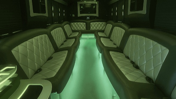 montgomery 30 passenger party bus interior